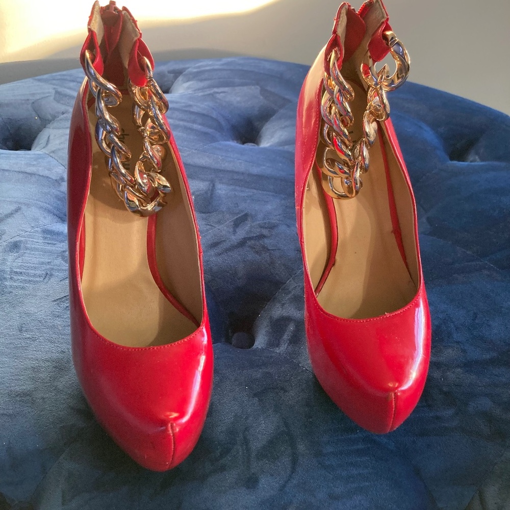 Patent Leather Red Platform high heels